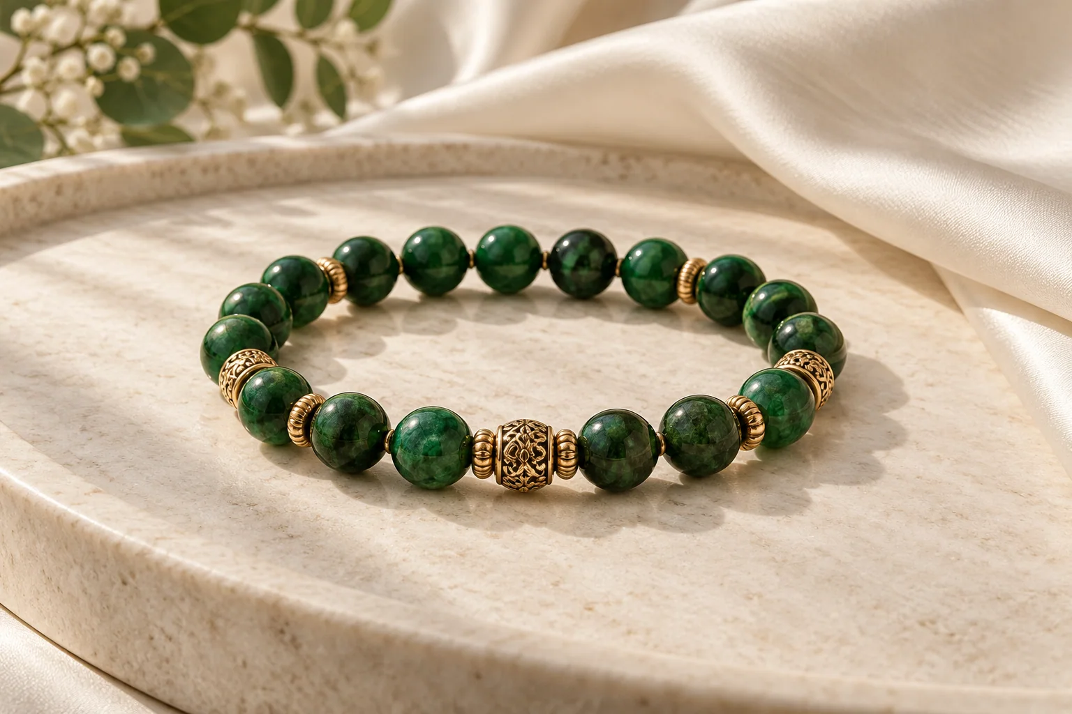 Natural gemstone bracelet